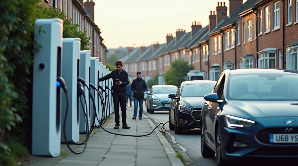 EV Charging in a UK street